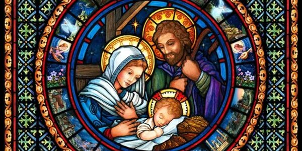 la sainte famille vitrail